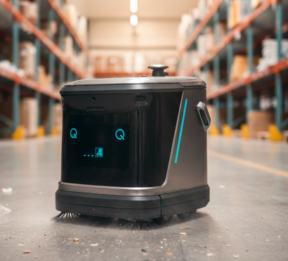 Robô Dune Bot em limpeza autônoma
