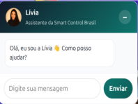Assistente virtual Lívia em atendimento